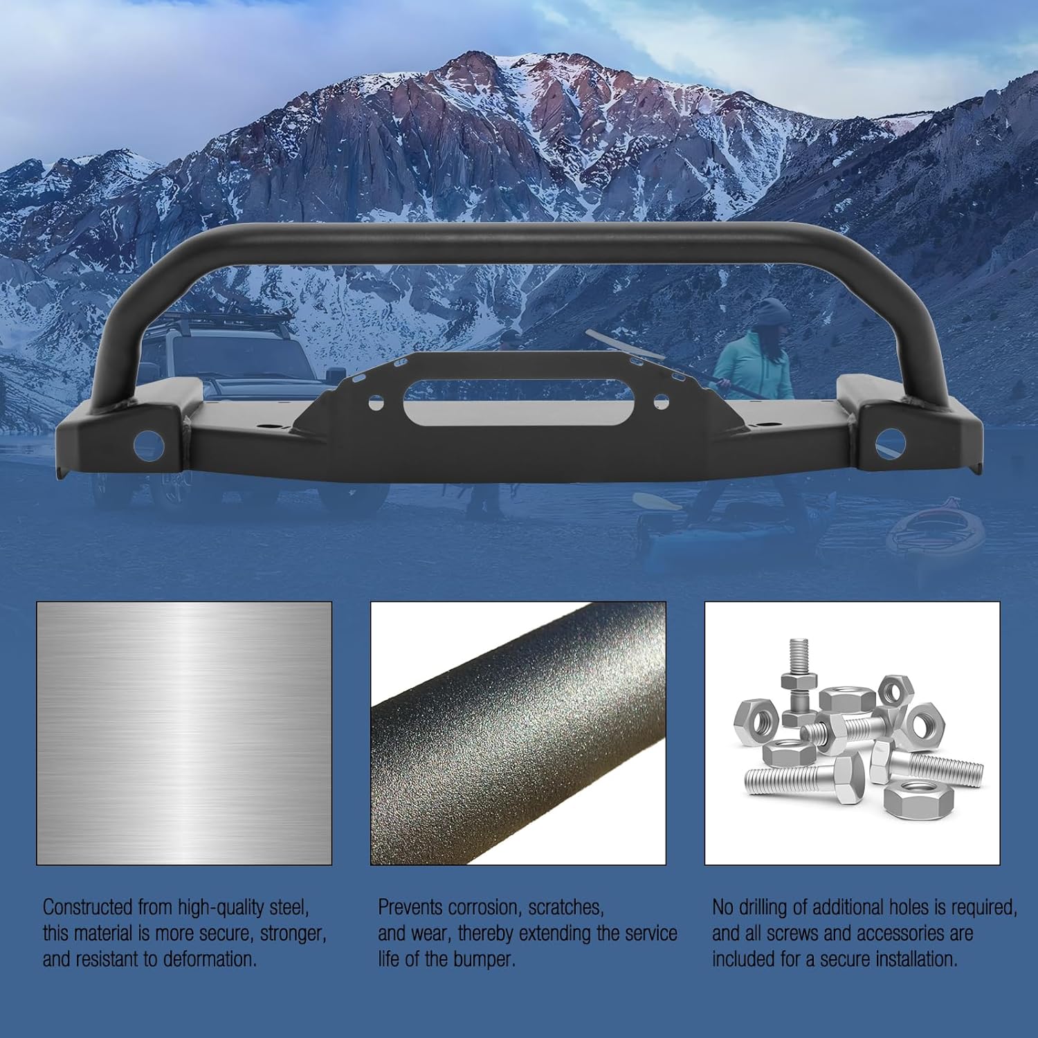 2021-2025년형 브론코 스틸 모듈식 프론트 범퍼  - Winch Bumper Mount Plate 리뷰 및 가격