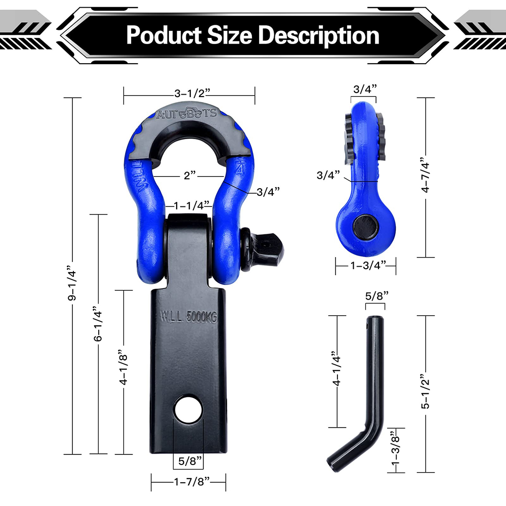 샤클 히치 리시버 2인치 45000파운드 파괴 강도 5 - D Ring Shackle 3/4 리뷰 및 가격